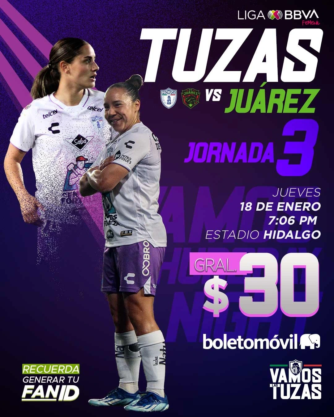 Tuzas y FC Juárez Femenil se enfrentán en la Jornada 3 del Clausura 2024 en el Hidalgo
