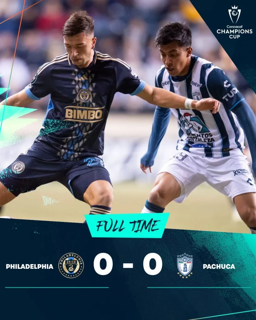Pachuca y Philadelphia empatan 0-0, todo se definirá en el Estadio Hidalgo