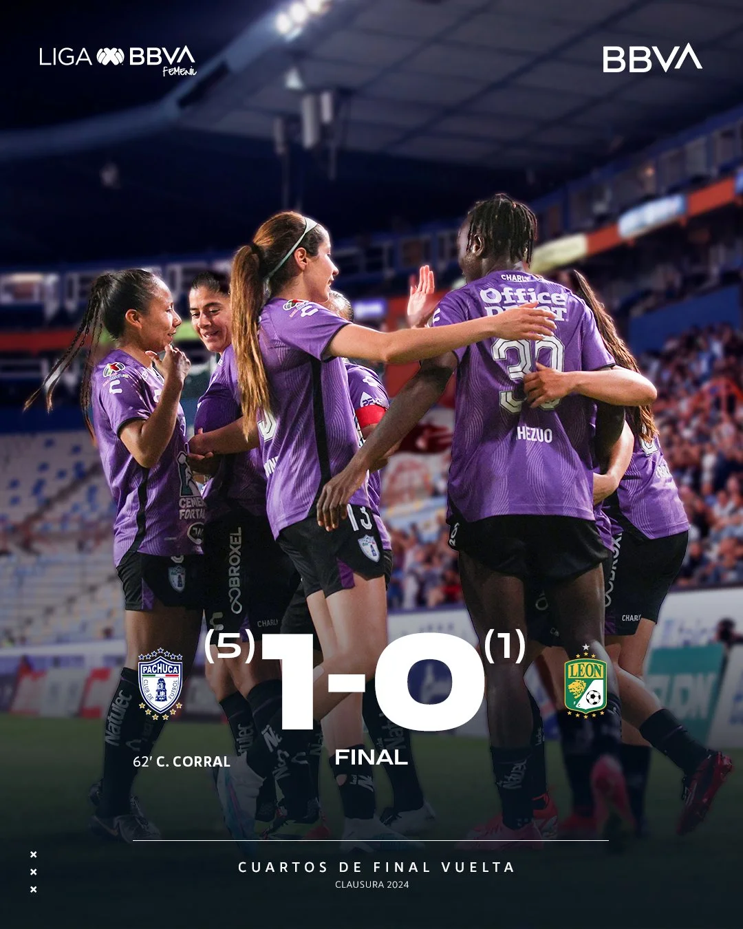 ¡A SEMIFINALES! Las Tuzas derrotan 1-0 al León Femenil en el Hidalgo