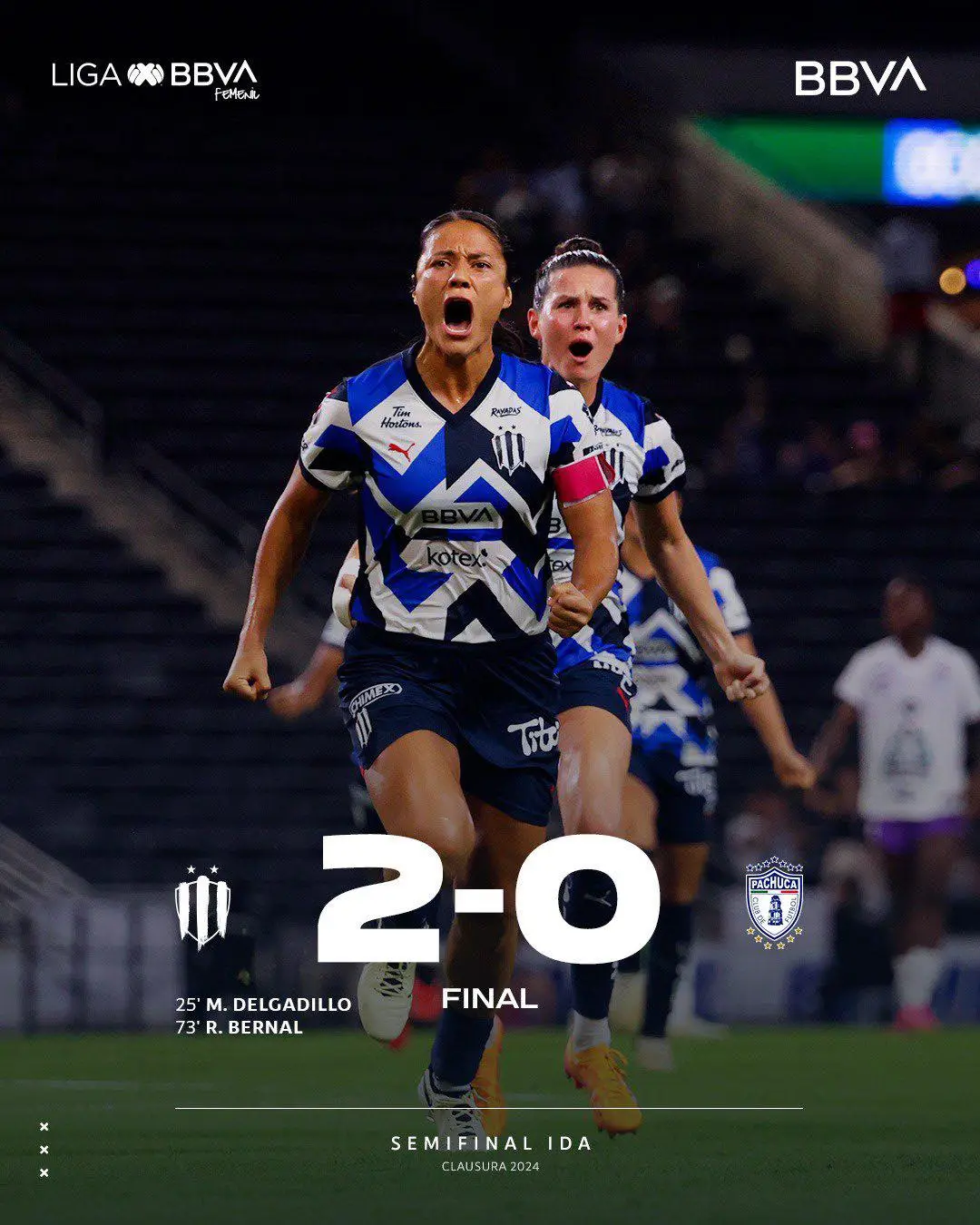 Las Tuzas caen 2-0 ante Rayadas, todo se definirá en el Hidalgo