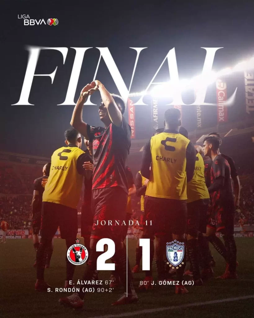 Los Tuzos caen ante Xolos de Tijuana por marcador de 2-1