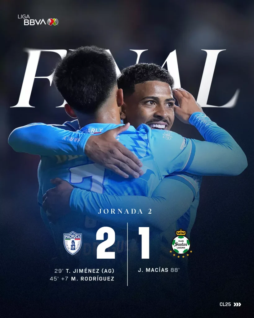 LIGA MX CLAUSURA 2025 JORNADA 2:TUZOS 2-1 SANTOS