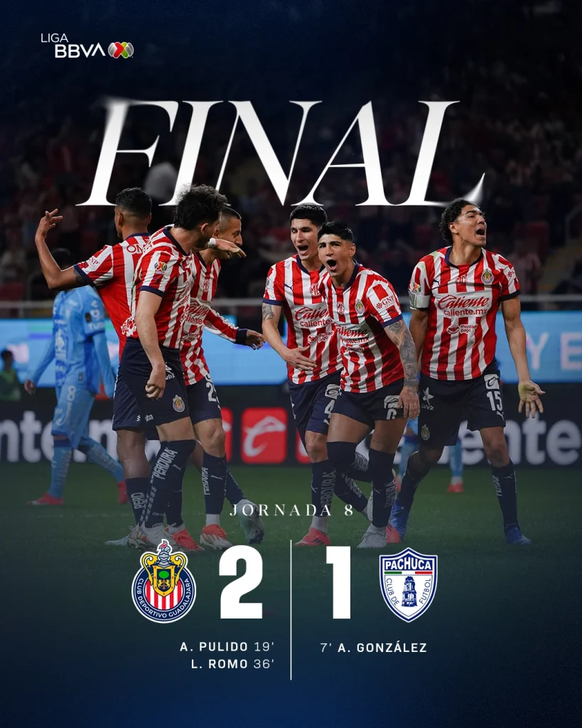 LIGA MX CLAUSURA 2025 JORNADA 8:CHIVAS 2-1 TUZOS