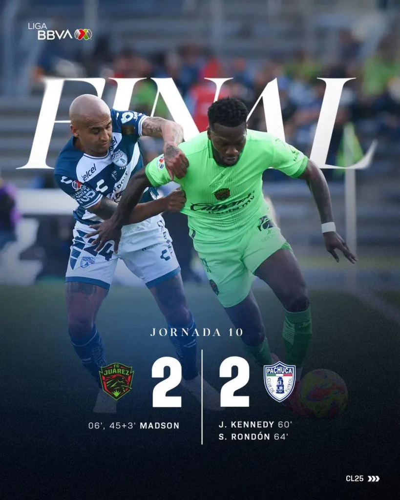 LIGA MX CLAUSURA 2025 JORNADA 10:FC JUAREZ 2-2 TUZOS