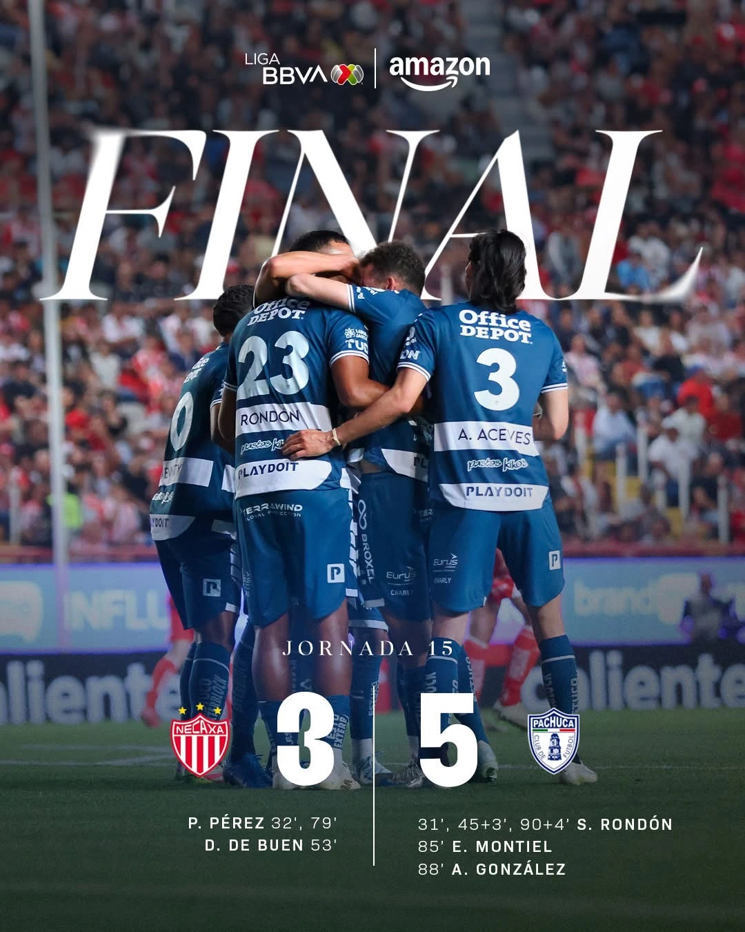 LIGA MX CLAUSURA 2025 JORNADA 15:NECAXA 3-5 TUZOS