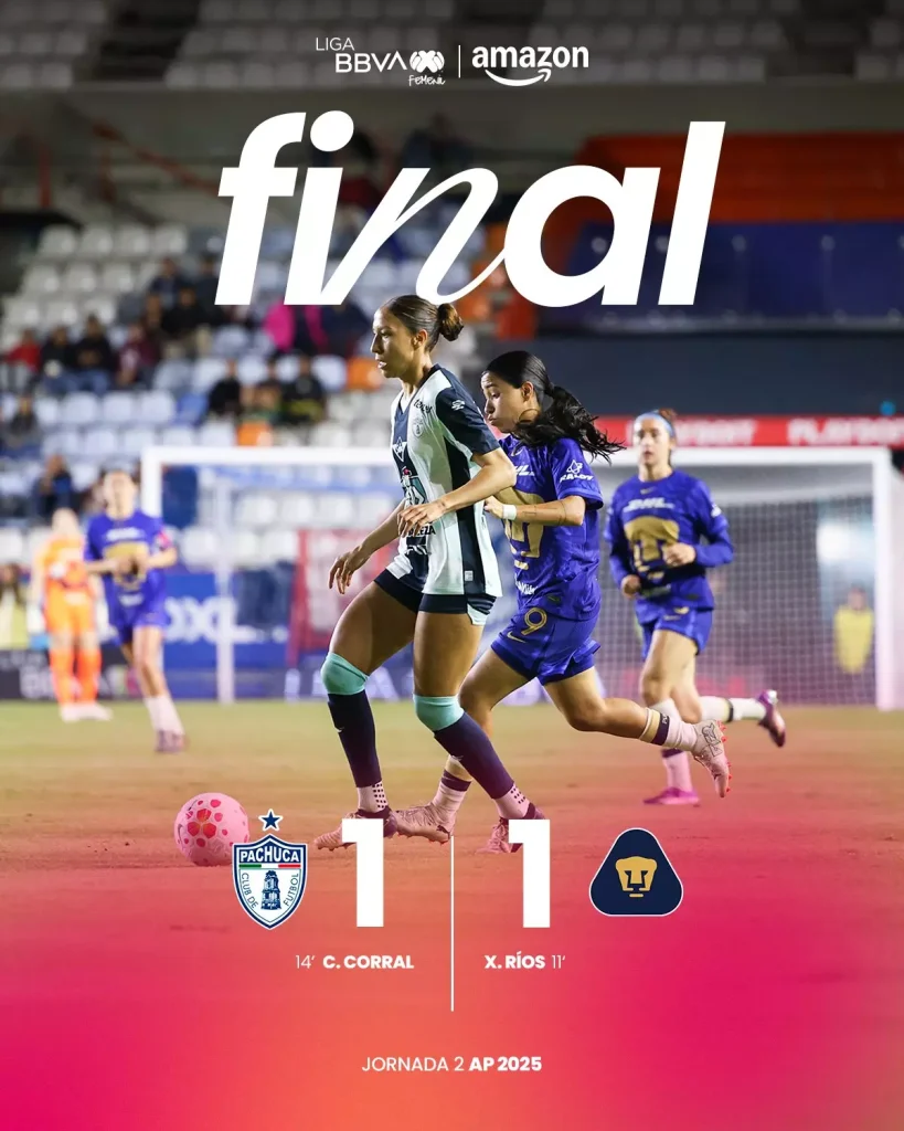 ¡EMPATE EN EL HIDALGO! Tuzas 1-1 Pumas Femenil
