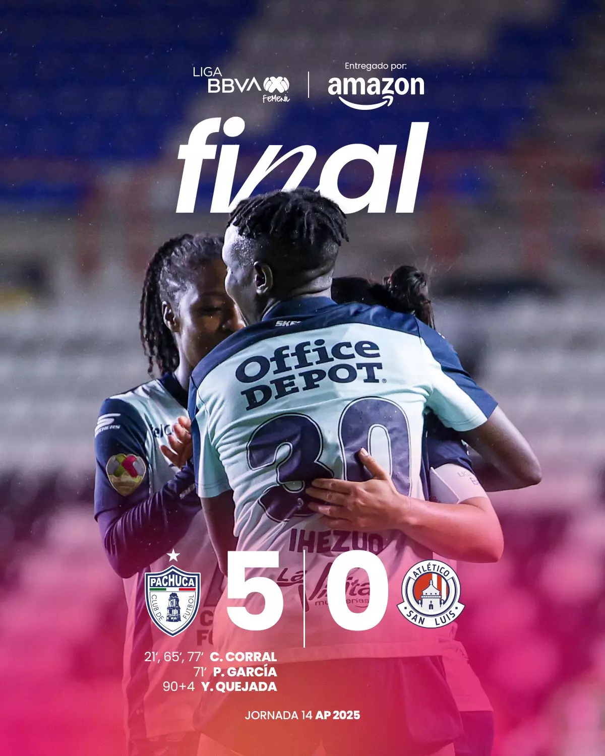 ¡A la Liguilla! Las Tuzas golean 5-0 al Atlético de San Luis Femenil