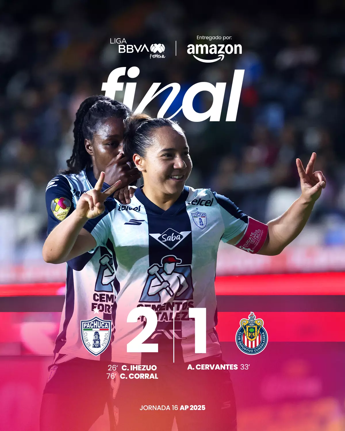 ¡SIGUEN EN PLAN GRANDE! Las Tuzas derrotan 2-1 a Chivas
