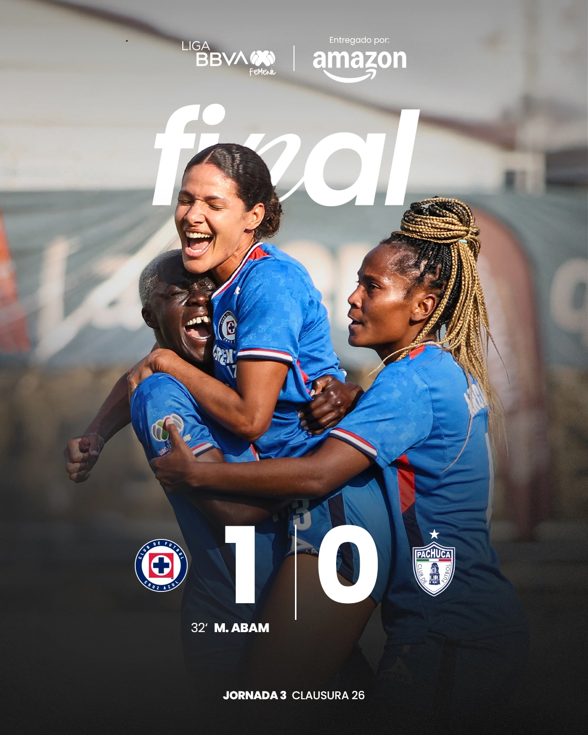 ¡TROPIEZO! Las Tuzas caen 1-0 frente al Cruz Azul Femenil.