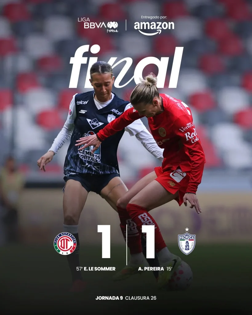 ¡REPARTEN PUNTOS! Las Tuzas empataron 1-1 ante Toluca Femenil en el Nemesió Diez