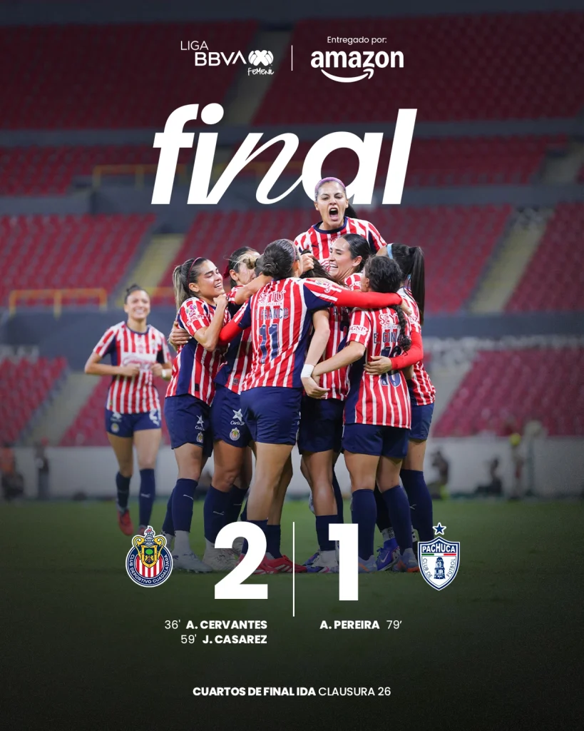 Tuzas caen 2-1 en la ida ante Chivas Femenil, pero mantienen viva la eliminatoria