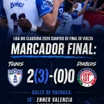 Los Tuzos del Pachuca derrotan 2-0 a los Diablos Rojos del Toluca y están en semifinales.